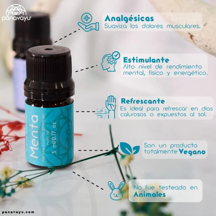 Aceite esencial de menta cosmética orgánica Izana Naturals
