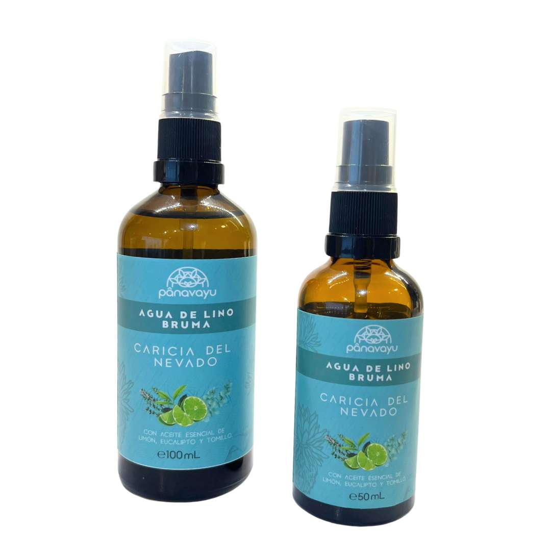 Bruma agua de lino caricia del nevado Cosmética Orgánica Izana Naturals