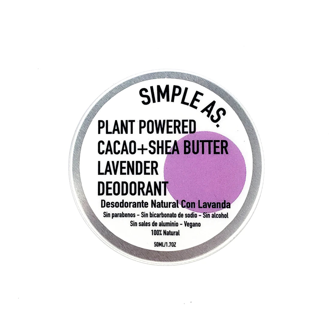 Desodorante natural cacao + karité lavanda productos ecológicos colombia Izana Naturals