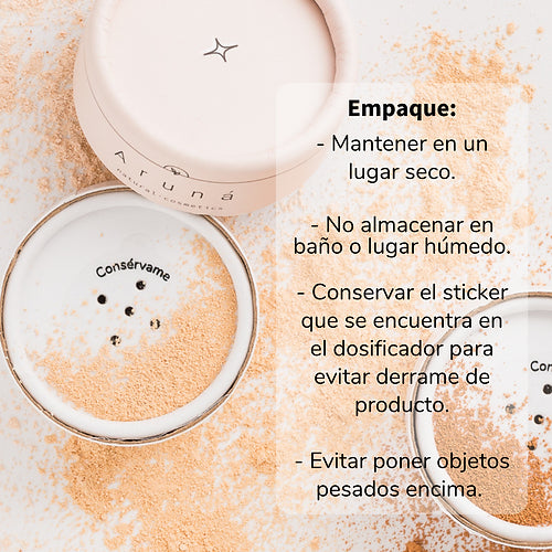 Polvo suelto amigable con el medio ambiente Izana Naturals