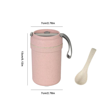 Termo con Cuchara en Fibra de Trigo 330 ML